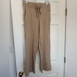 Tan knit lounge pants